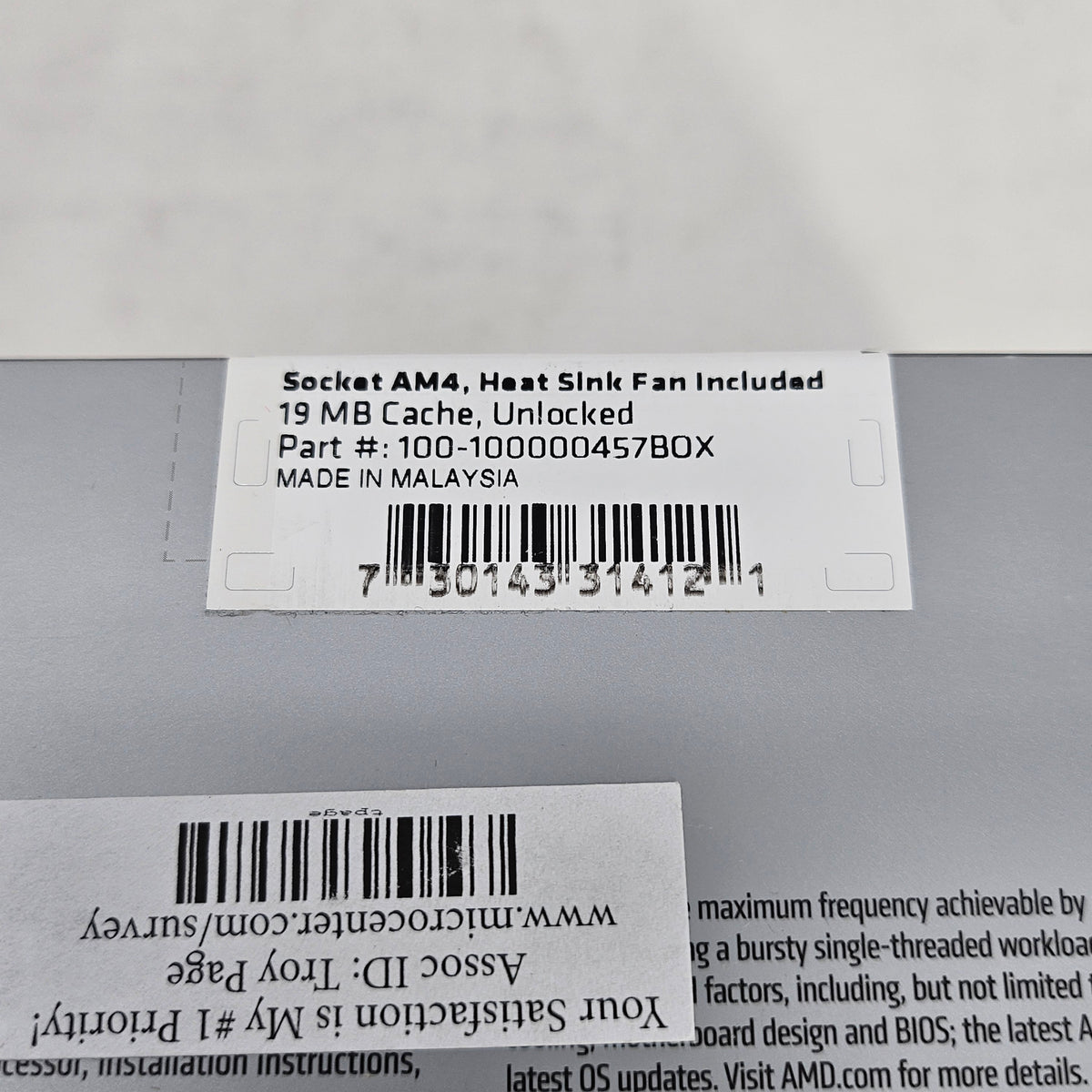 New AMD Ryzen 5 5500 3.60GHz 6 Core 100-100000457BOX 12 Thread AM4