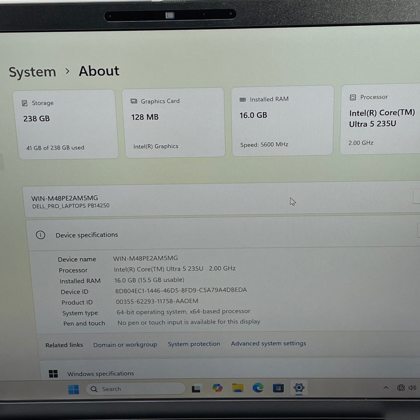 New Dell Pro 14 Plus 14 PB14250 14" Intel Ultra 5 2.0GHz 16GB RAM 256GB SSD