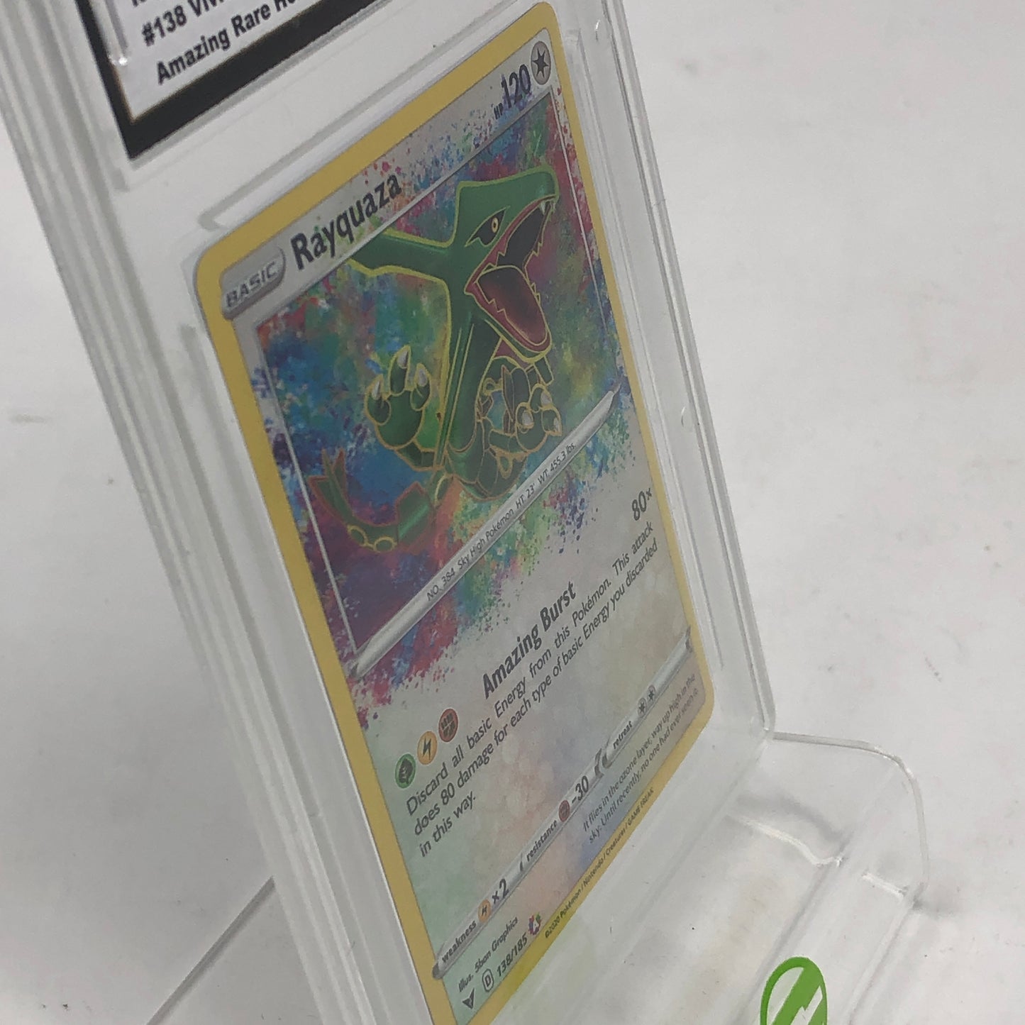 Graded 8.5 Pokémon TCG Vivid Voltage Rayquaza 138/185 English