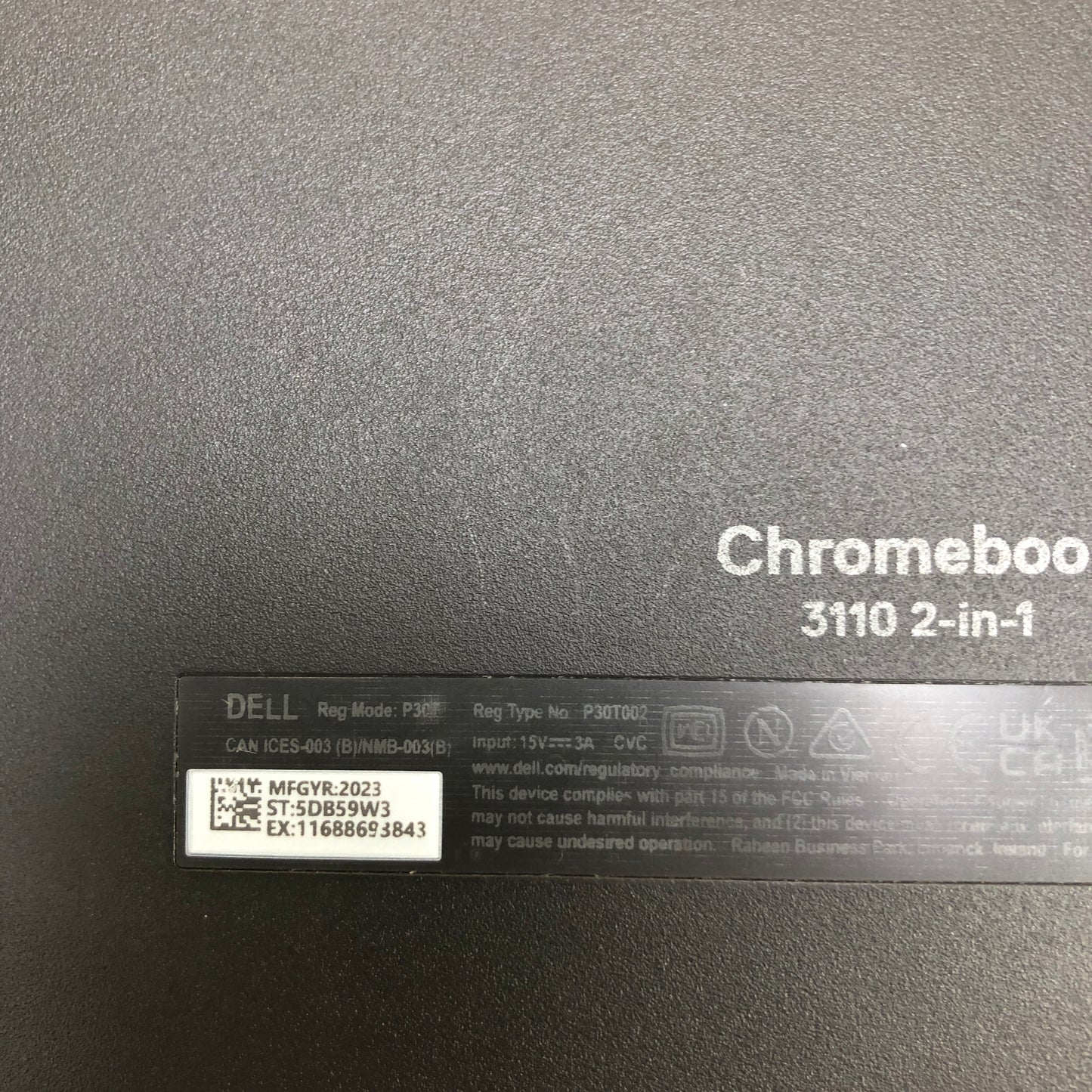 Dell Chromebook P30T002 11.6" Celeron N5100 1.1GHz 8GB RAM 64GB SSD