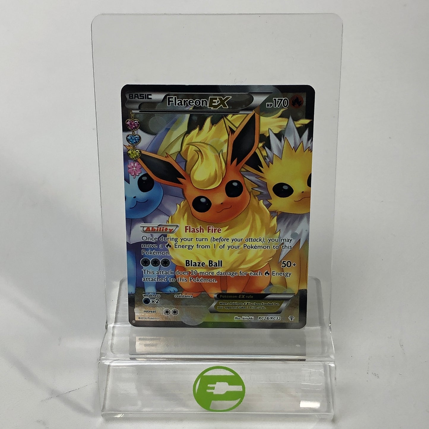 Pokémon TCG XY: Generations Radiant Collection Flareon EX RC28 English