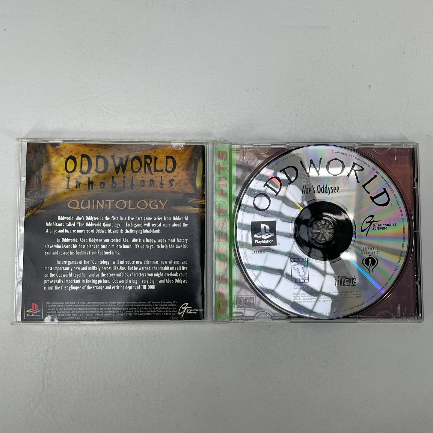 Oddworld Abe's Oddysee (Sony PlayStation 1 PS1, 1997)