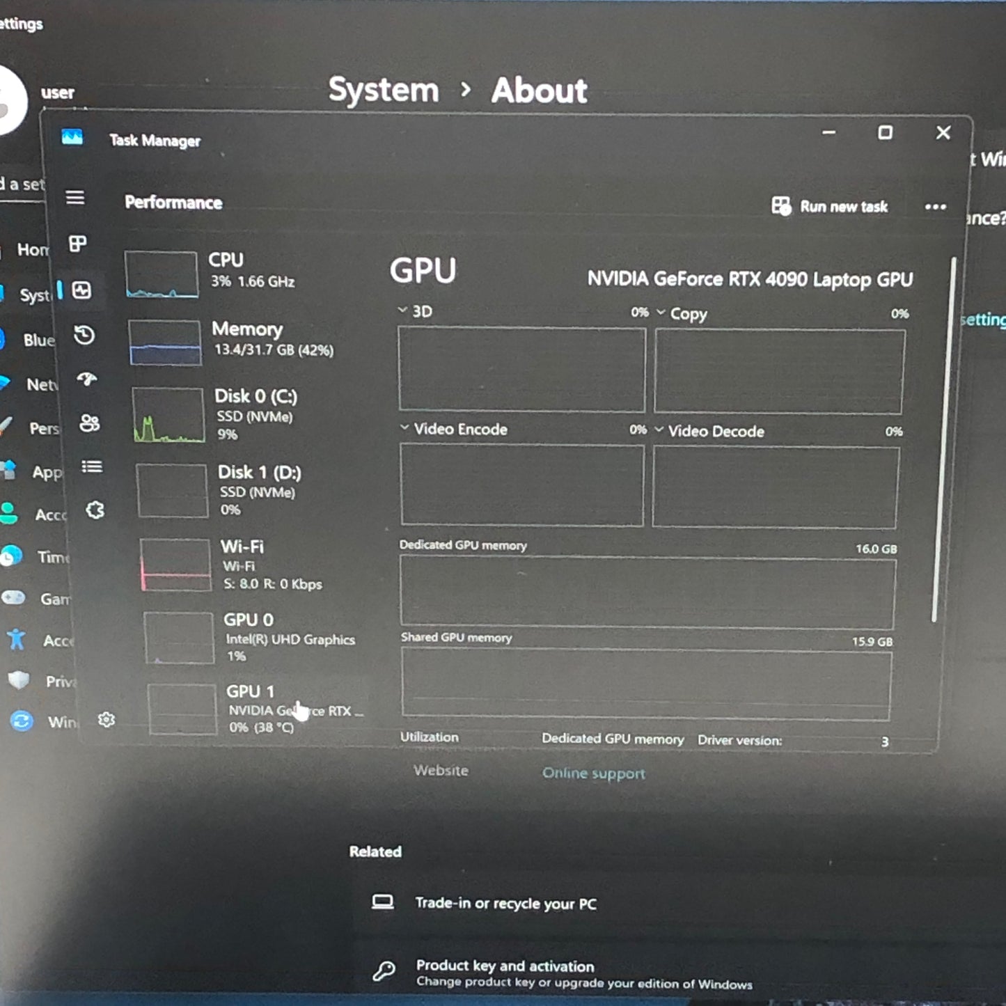 Lenovo Legion Pro 7 16IRX9H 16" i9-14900HX 2.2GHz 32GB RAM 1TB SSD