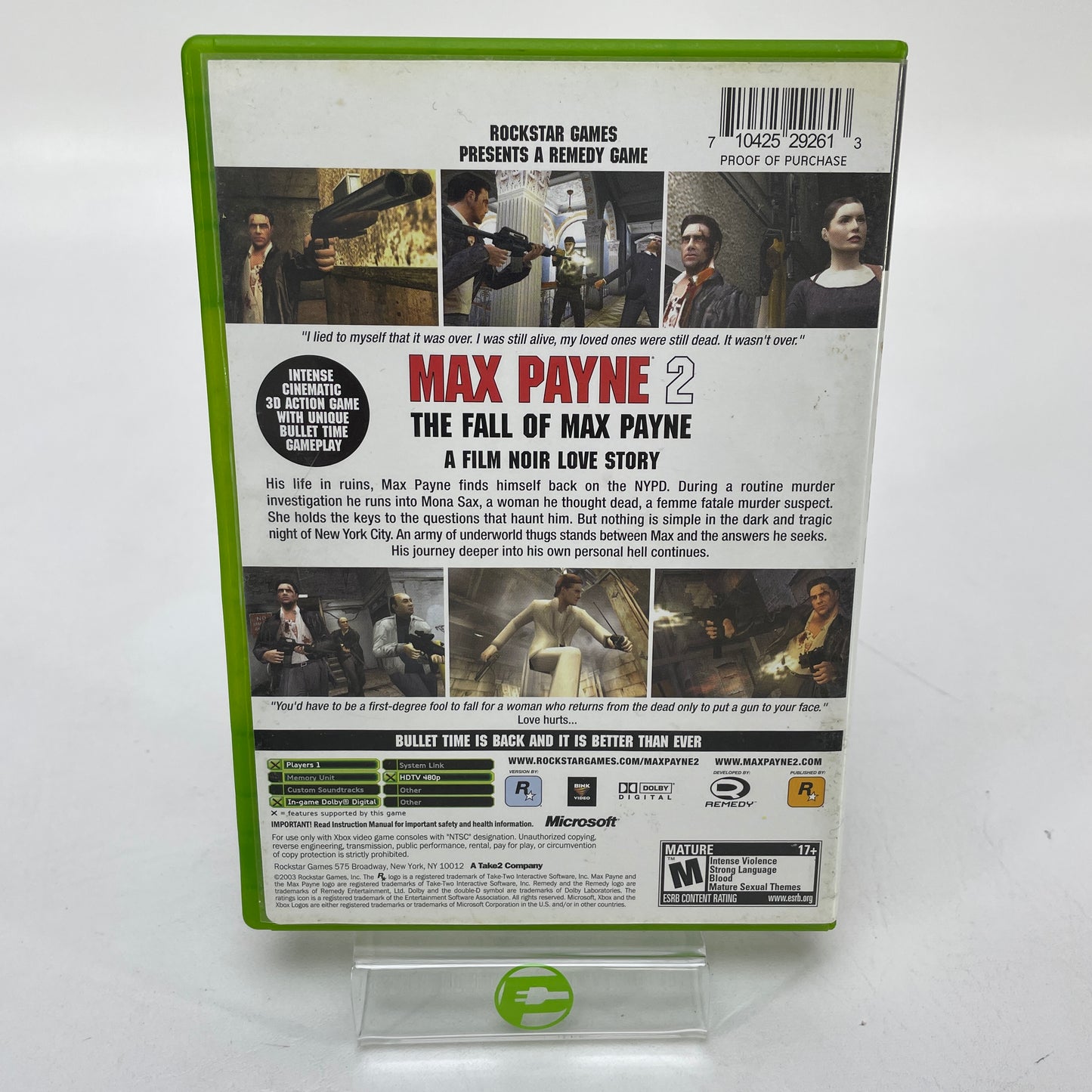 Max Payne 2 Fall of Max Payne (Microsoft Xbox, 2003)