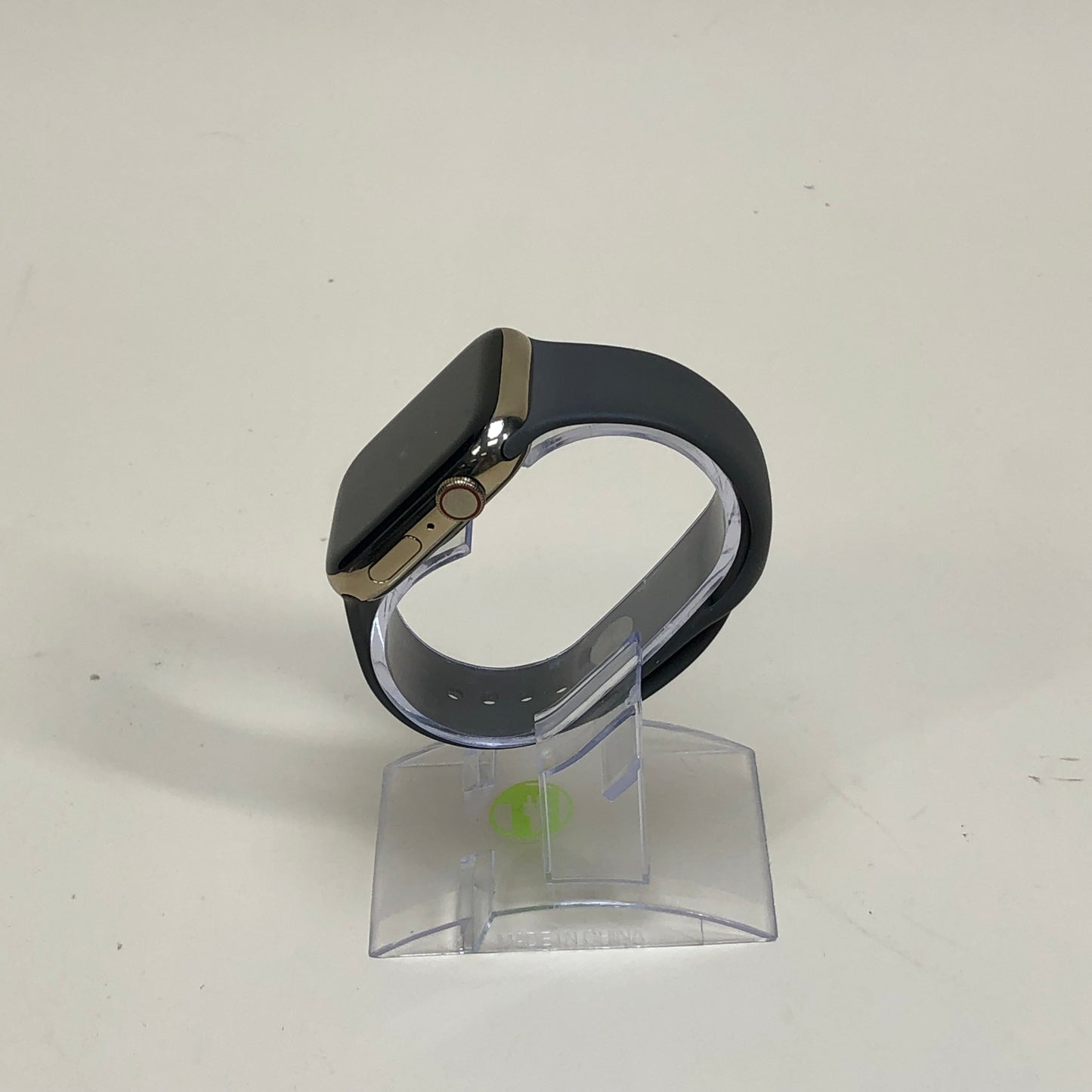 GPS Only Apple Watch Series 9 45MM Gold Stainless Steel Black Sport Band A2984