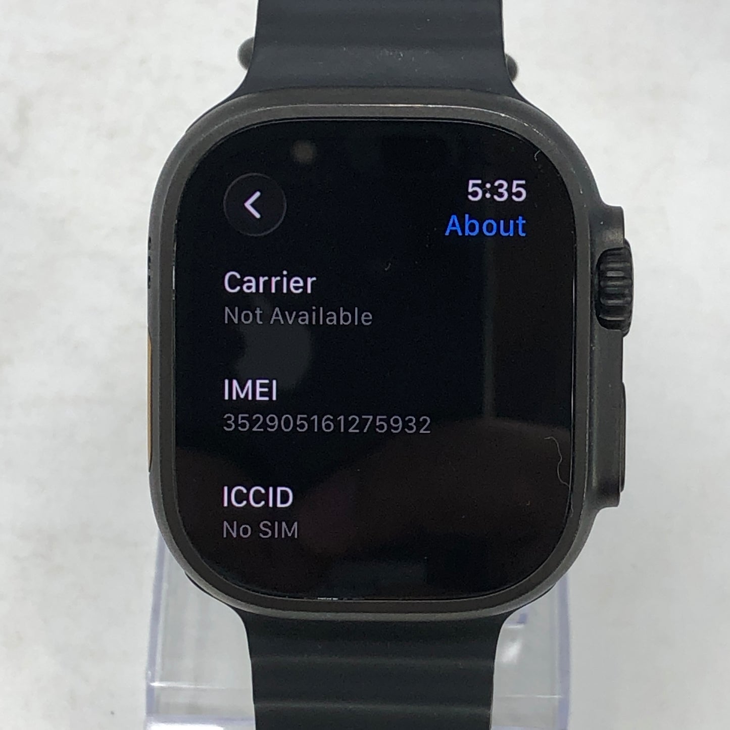 Unlocked Apple Watch Ultra 2 49MM Natural Titanium Black Ocean Band MX4P3LW/A