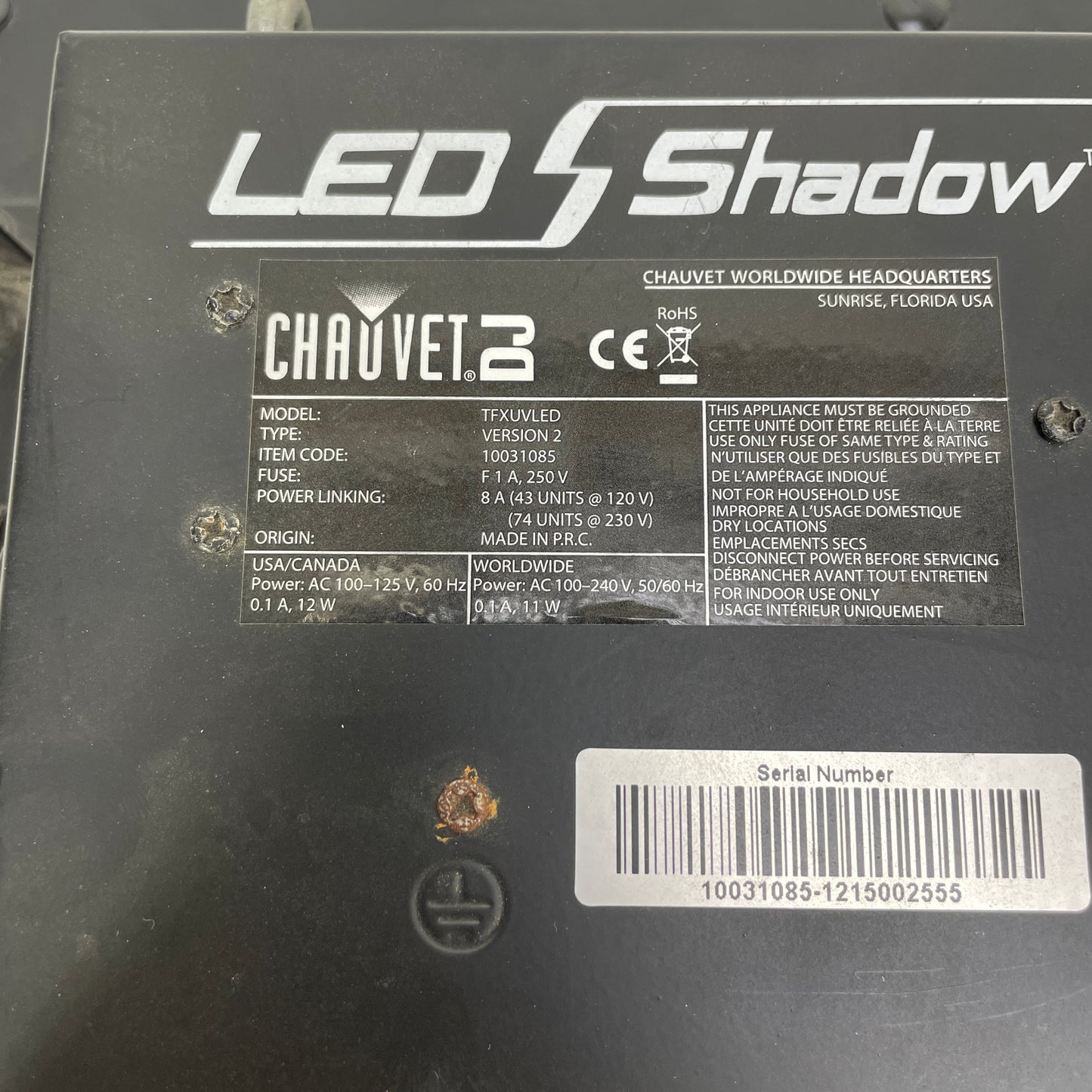 Chauvet DJ LED Shadow Effect Light TFXUVLED