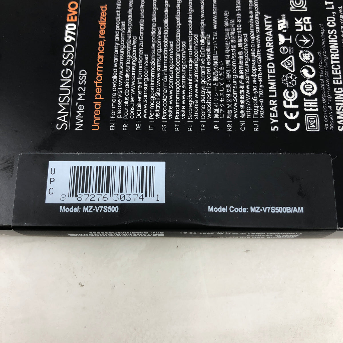 New Samsung 2280mm 970 EVO Plus 500GB M.2 NVMe Gen 3.0 x4 SSD MZ-V7S500B/AM