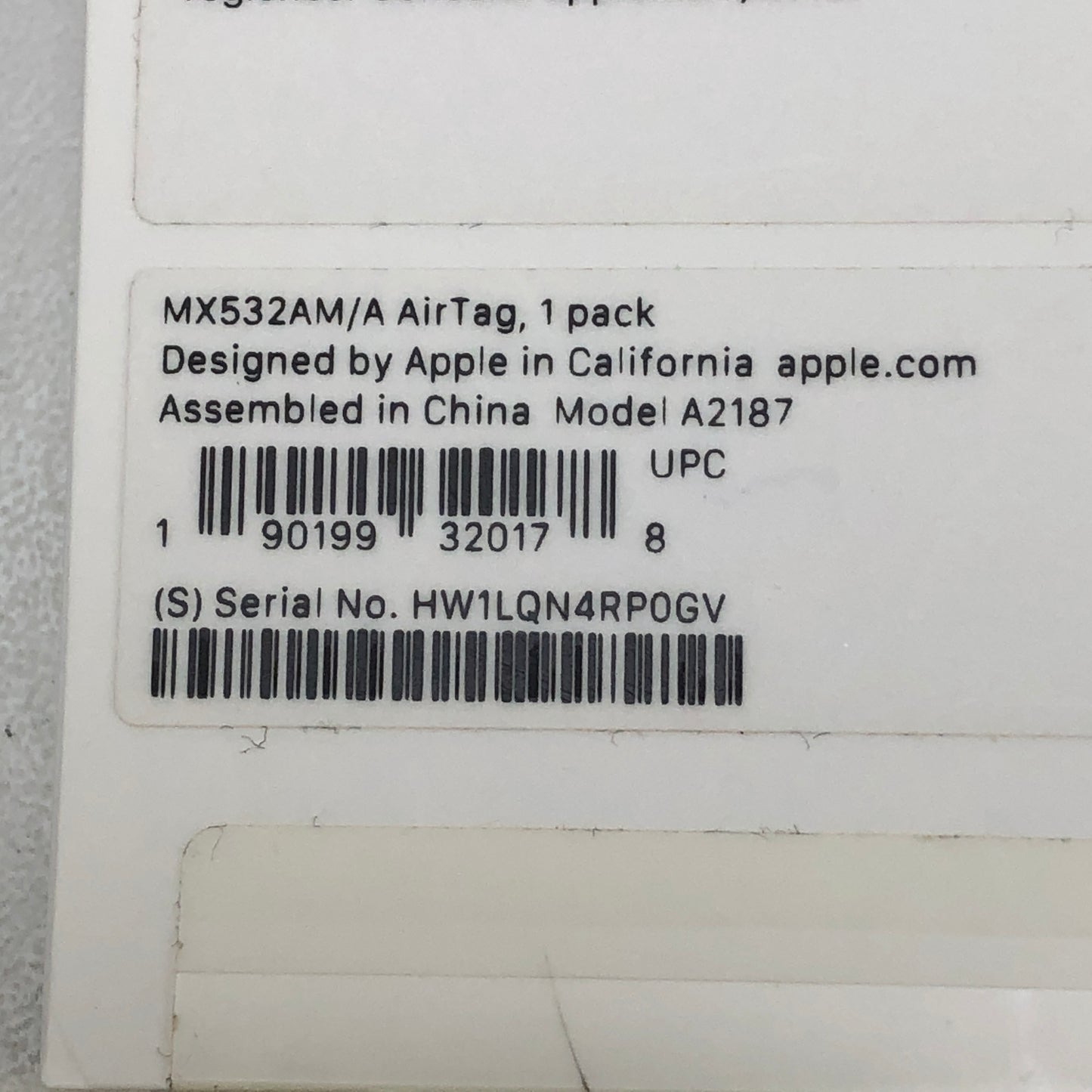 New Apple AirTag (1st Gen) White MX532AM/A