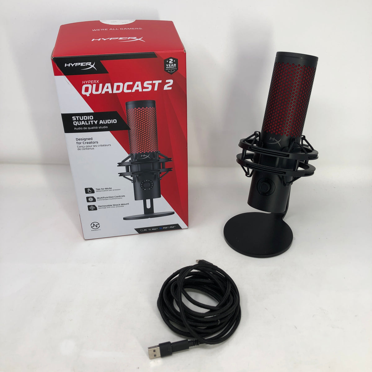 HyperX Quadcast 2 20Hz - 20kHz USB Condenser Microphone 872V1AA
