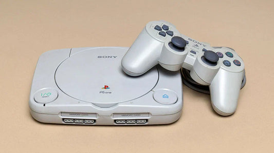 Classic consoles like Nintendo 64 and PlayStation 2 are on display for sale.