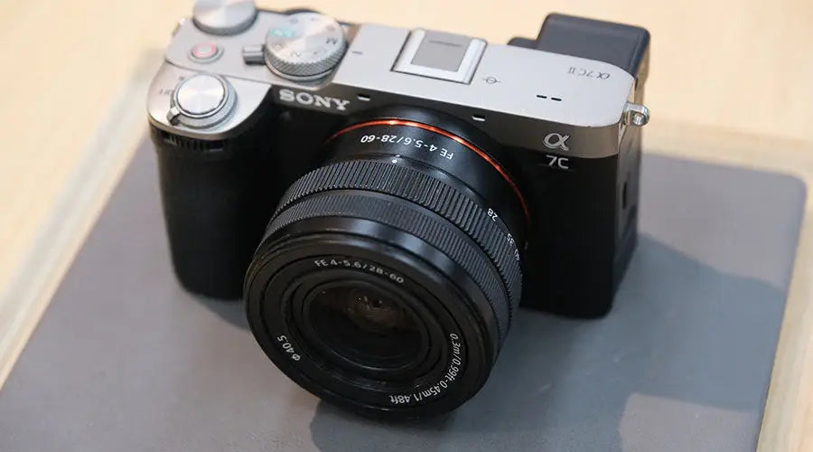 Mirrorless digital camera displayed in store at PayMore Rockville