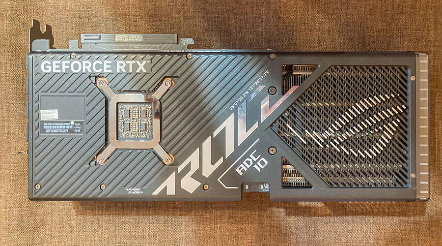 High-end graphics card displayed in store at PayMore Rockville