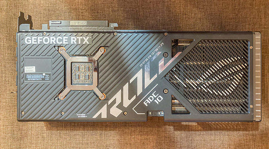 High-end graphics card displayed in store at PayMore Rockville