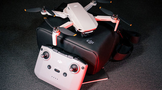DJI drone displayed in store at PayMore Rockville