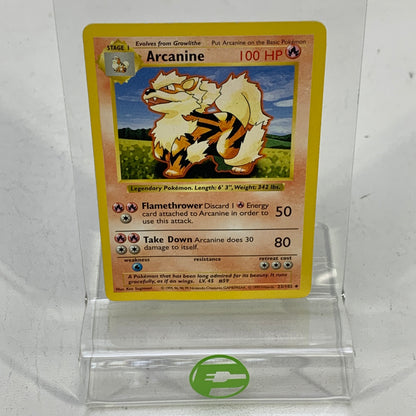 Pokémon TCG Base Set Arcanine [Shadowless] 23/102 Regular English