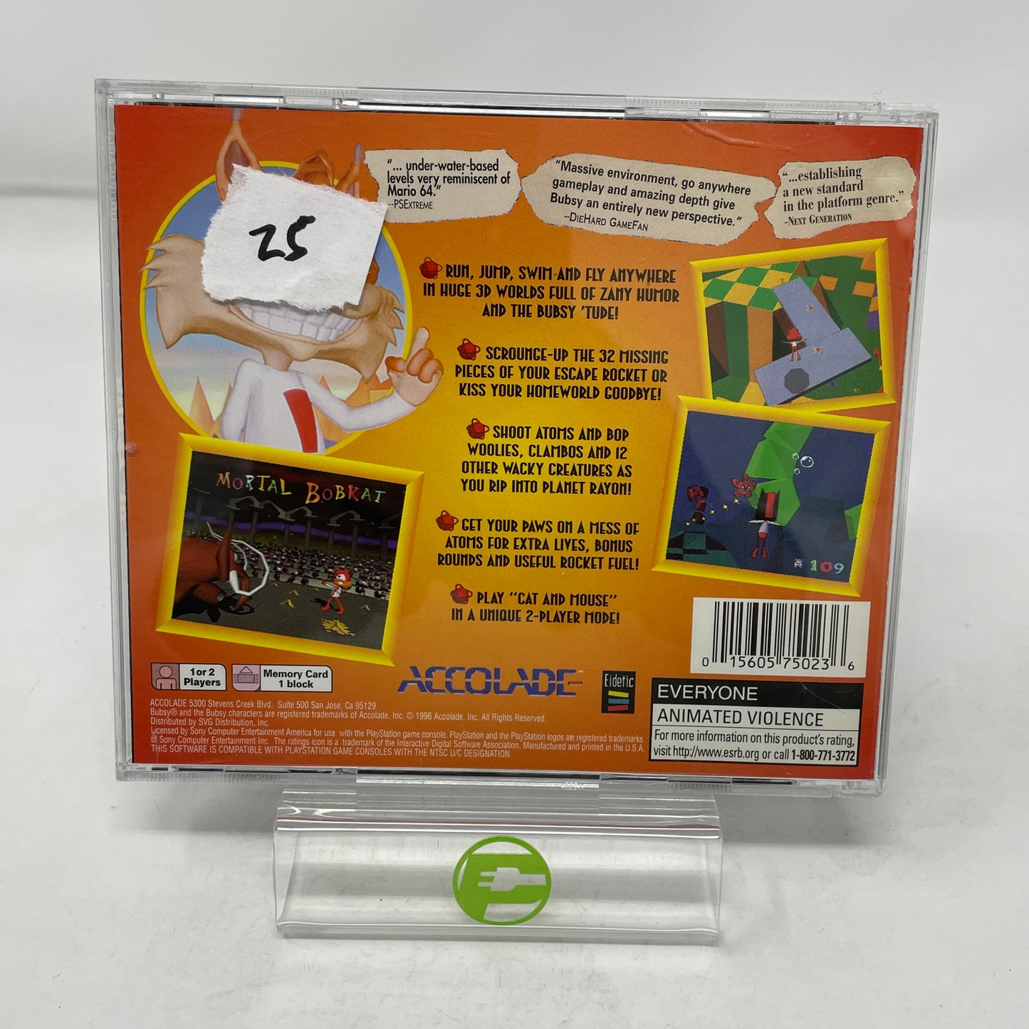 Bubsy 3D (Sony PlayStation 1 PS1, 1996)