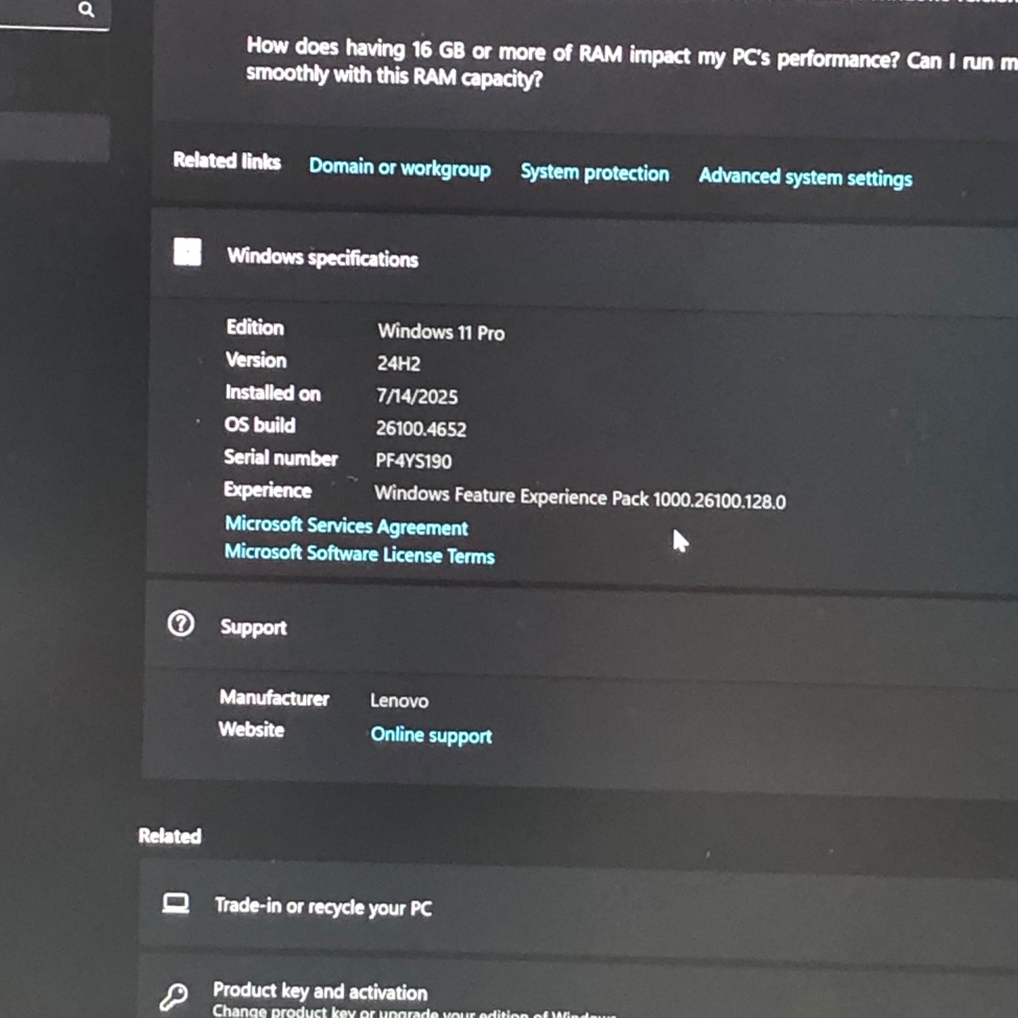 Lenovo Legion Pro 7 16IRX9H 16" i9-14900HX 2.2GHz 32GB RAM 1TB SSD 