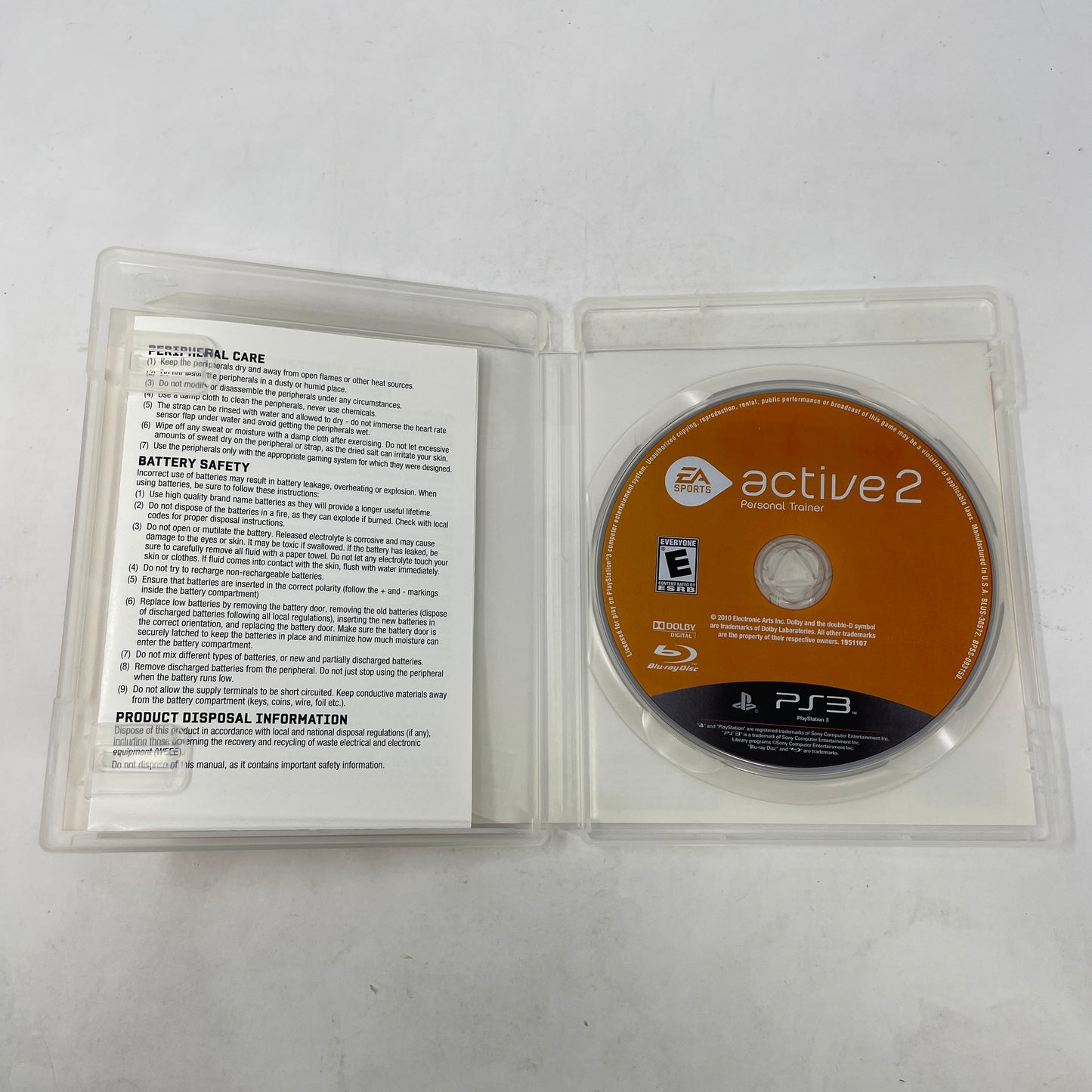 EA Sports Active 2 (Sony PlayStation 3 PS3, 2010)