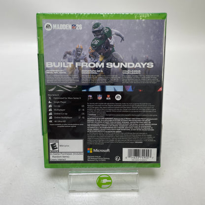 New Madden NFL 26 (Microsoft Xbox Series X, 2025)