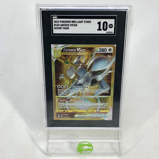 Pokémon TCG Brilliant Stars Arceus VStar 184/172 Holo English SGC 10