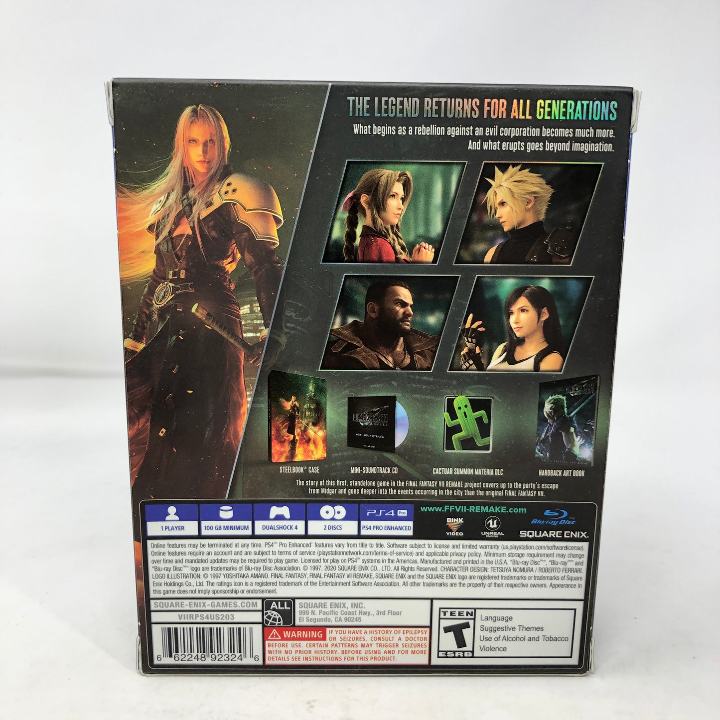 Final Fantasy VII Remake [Deluxe Edition] (Sony PlayStation 4 PS4, 2020) 
