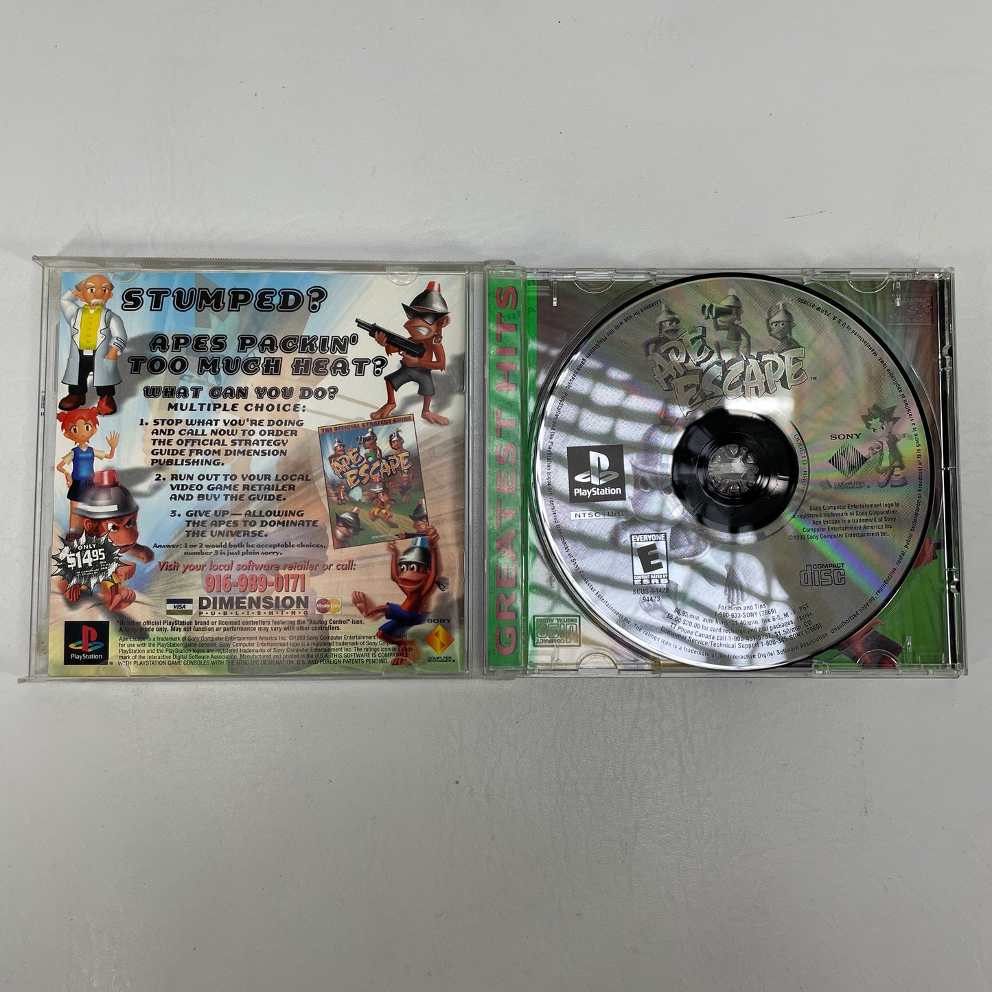 Ape Escape (Sony PlayStation 1 PS1, 1999)