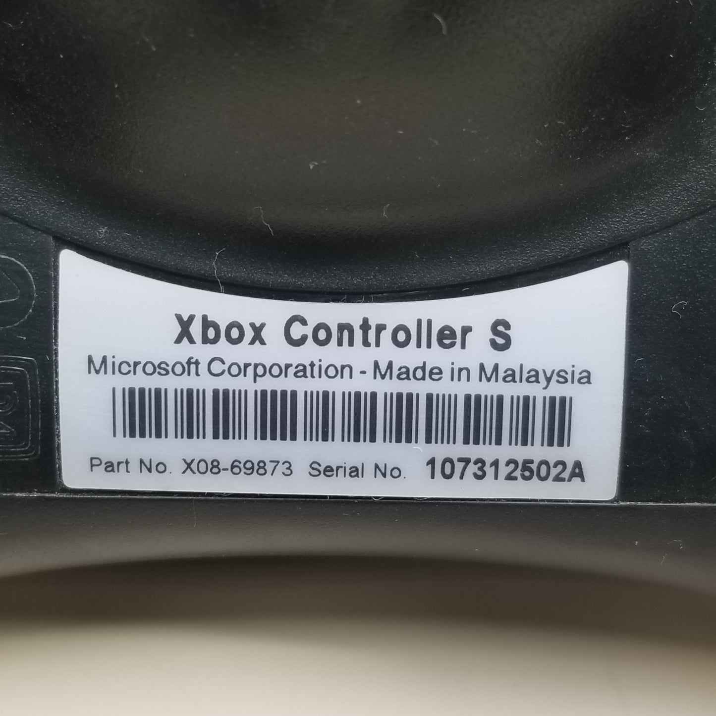 Microsoft Original Xbox Controller S Black X08-69873