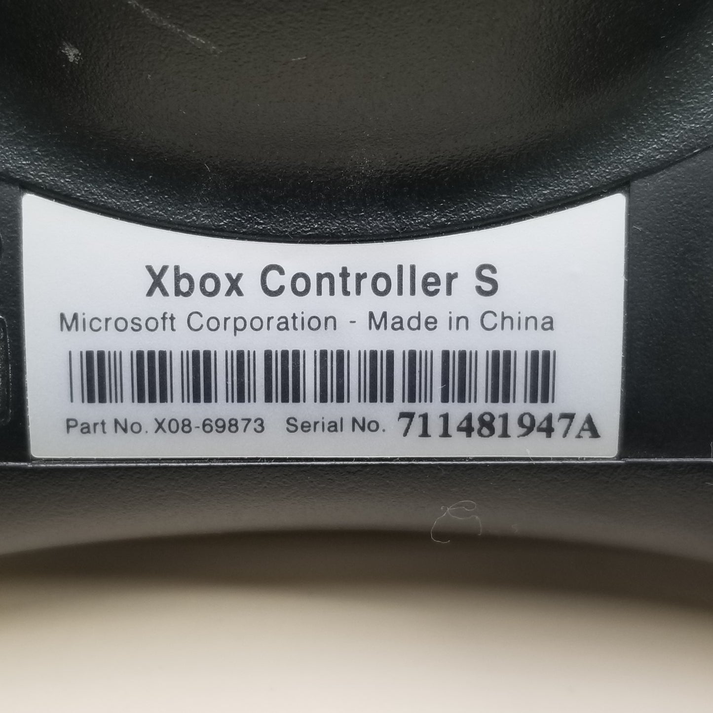 Microsoft Original Xbox Controller S Black X08-69873