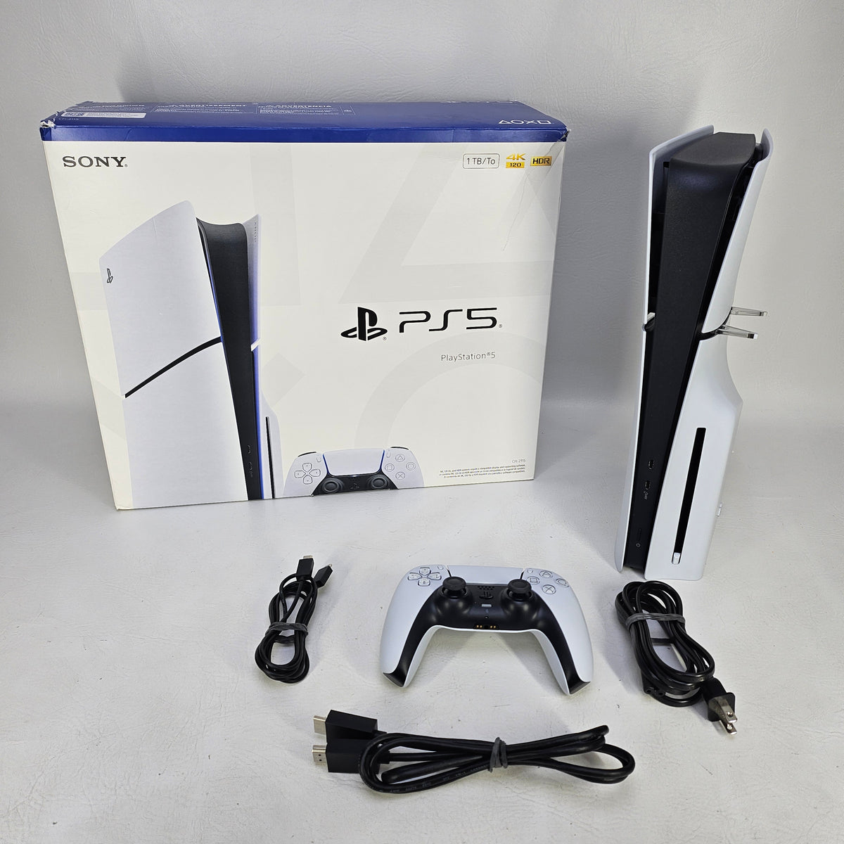 Sony PlayStation 5 Slim Disc PS5 1TB White Console Gaming System CFI-2115