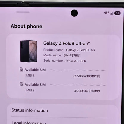Samsung Galaxy Z Fold8 Ultra 1TB SM-F976U1 Graphite 16GB RAM Unlocked 5G