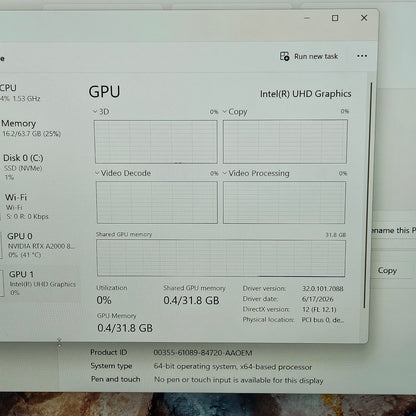 Dell Precision 7670 16" i9-12950HX 2.3GHz 64GB RAM 1TB SSD