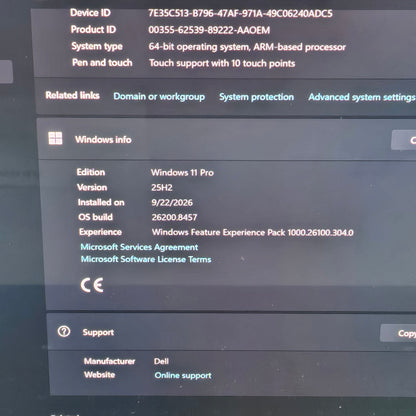 Dell XPS 13 9345 13.4" Snapdragon X Elite X1E80100 3.42Ghz 32GB RAM 1TB SSD