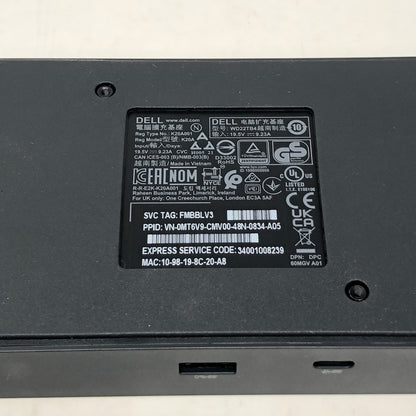 Dell WD22TB4 Thunderbolt Docking Station K20A