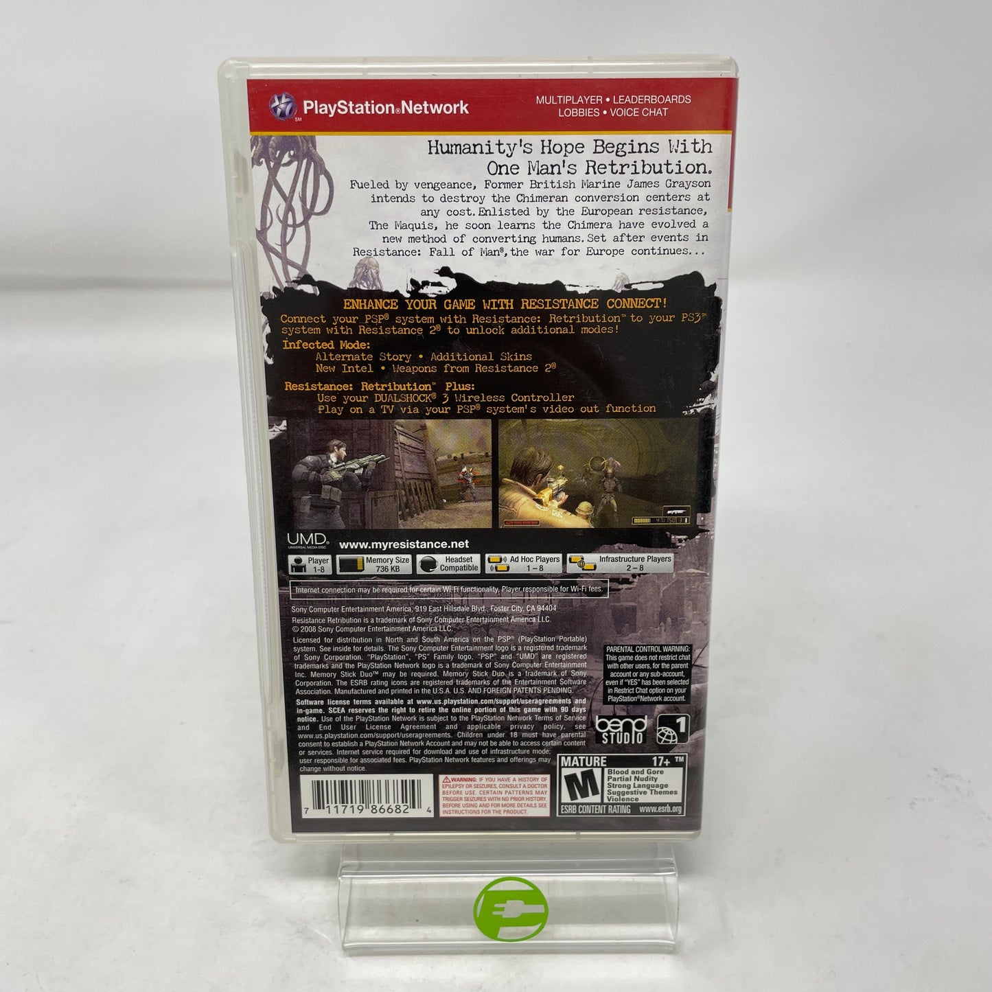Resistance: Retribution (Sony PlayStation Portable PSP, 2009)