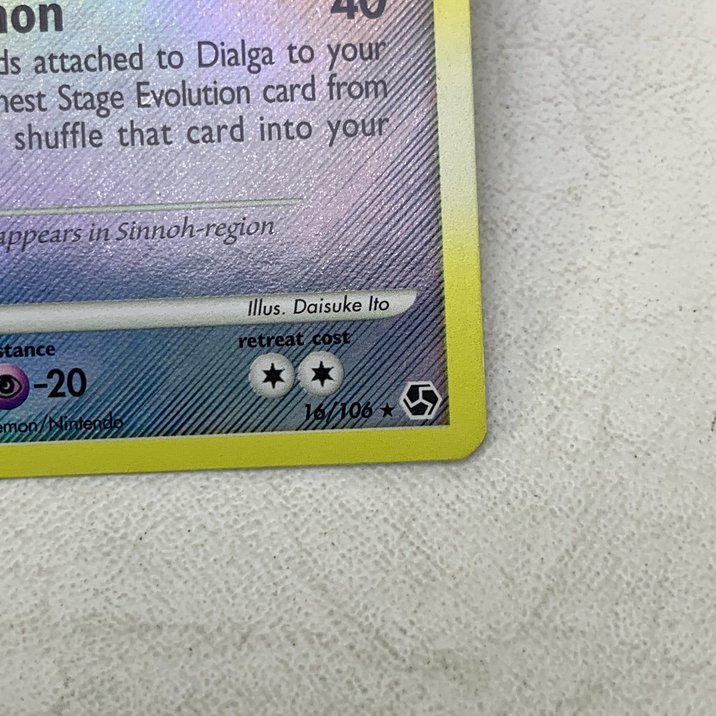 Pokémon TCG Great Encounters Dialga [Stamped] 16/106 Holo English