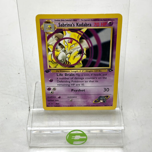 Pokémon TCG Gym Challenge Sabrina's Kadabra 58/132 Regular English