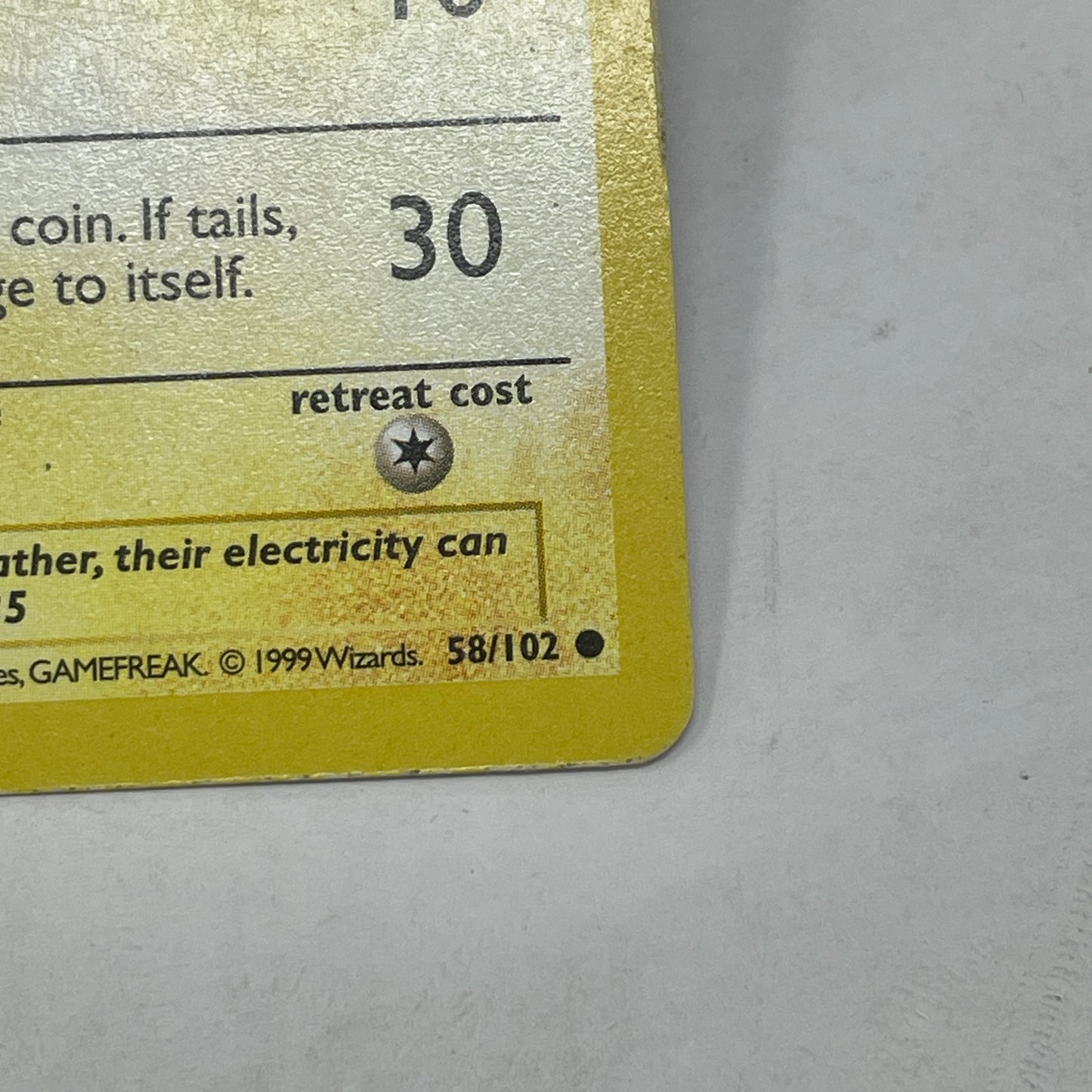 Pokémon TCG Base Set Pikachu (Red Cheeks) (Shadowless) 58/102 Regular English