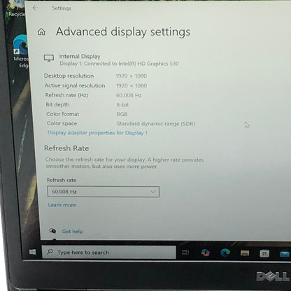 Dell Latitude 5490 P72G 14" i5-6300HQ 2.3GHz 8GB RAM 256GB SSD
