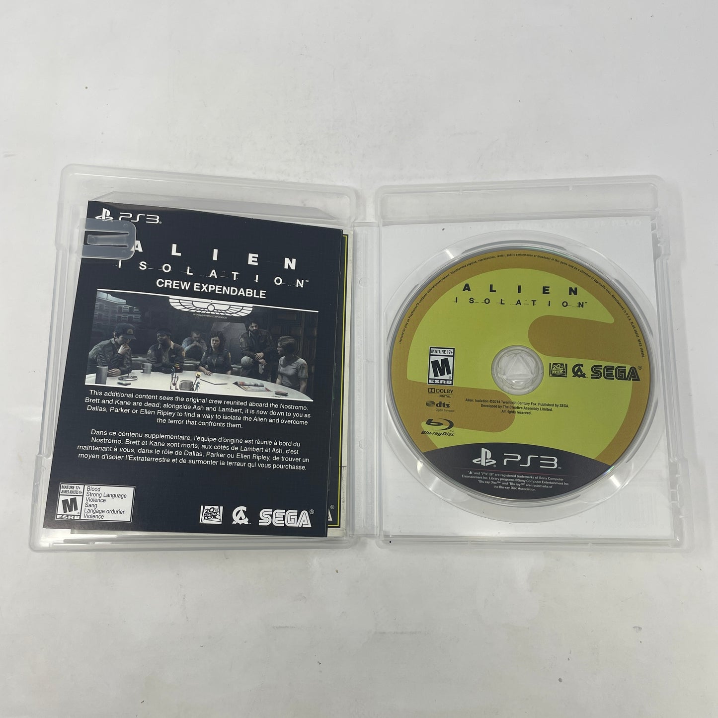 Alien: Isolation [Nostromo Edition] (Sony PlayStation 3 PS3, 2014)