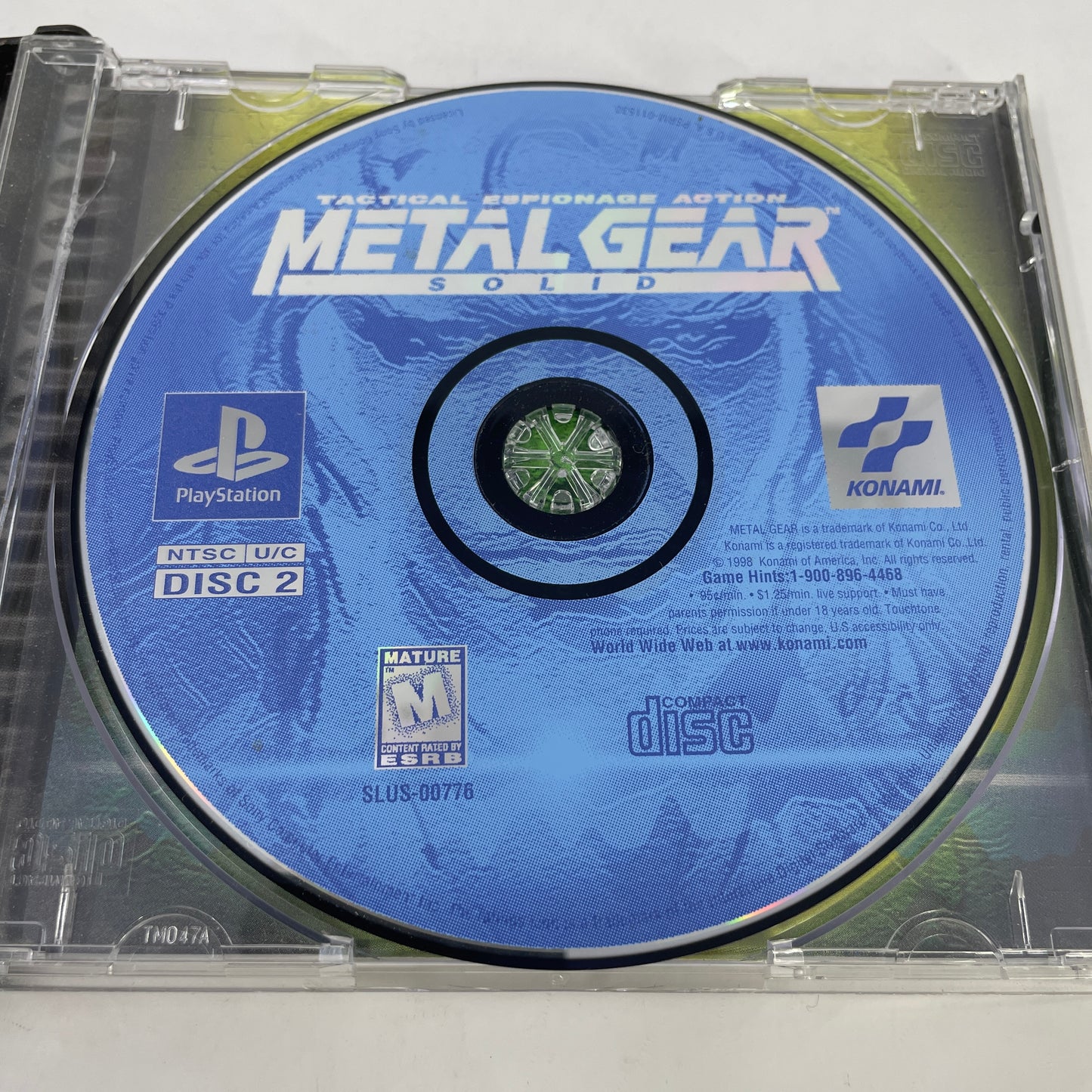 Metal Gear Solid (Sony PlayStation 1 PS1, 1998)