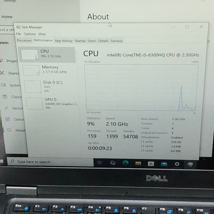 Dell Latitude 5490 P72G 14" i5-6300HQ 2.3GHz 8GB RAM 256GB SSD
