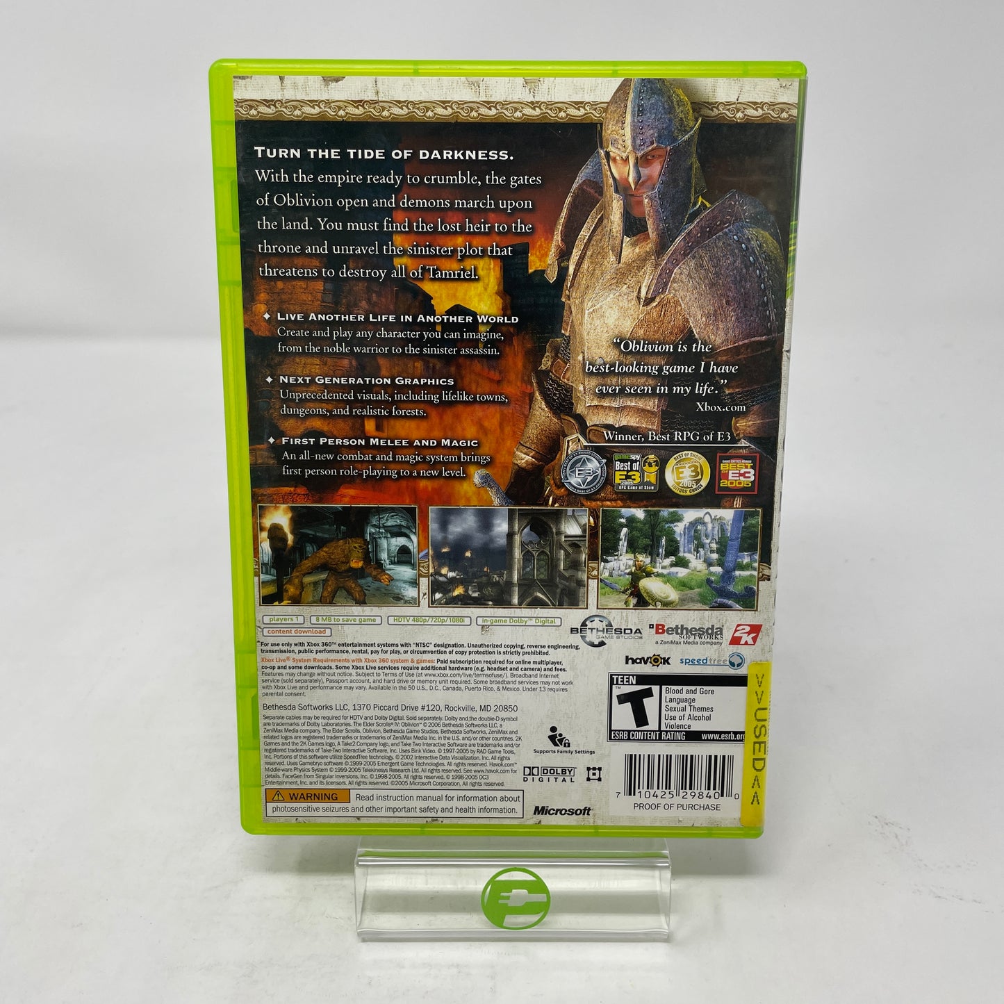 Elder Scrolls IV Oblivion (Microsoft Xbox 360, 2006)