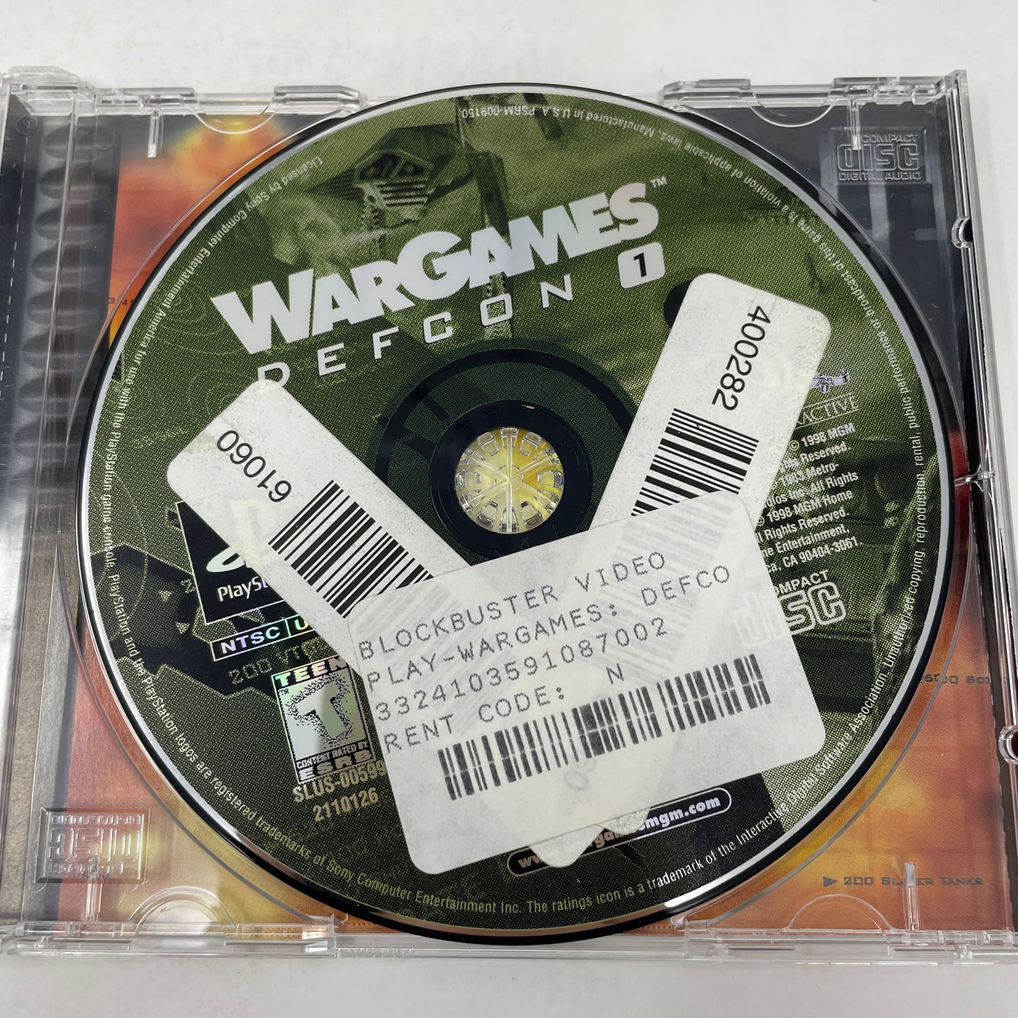 War Games Defcon 1 (Sony PlayStation 1 PS1, 1998)