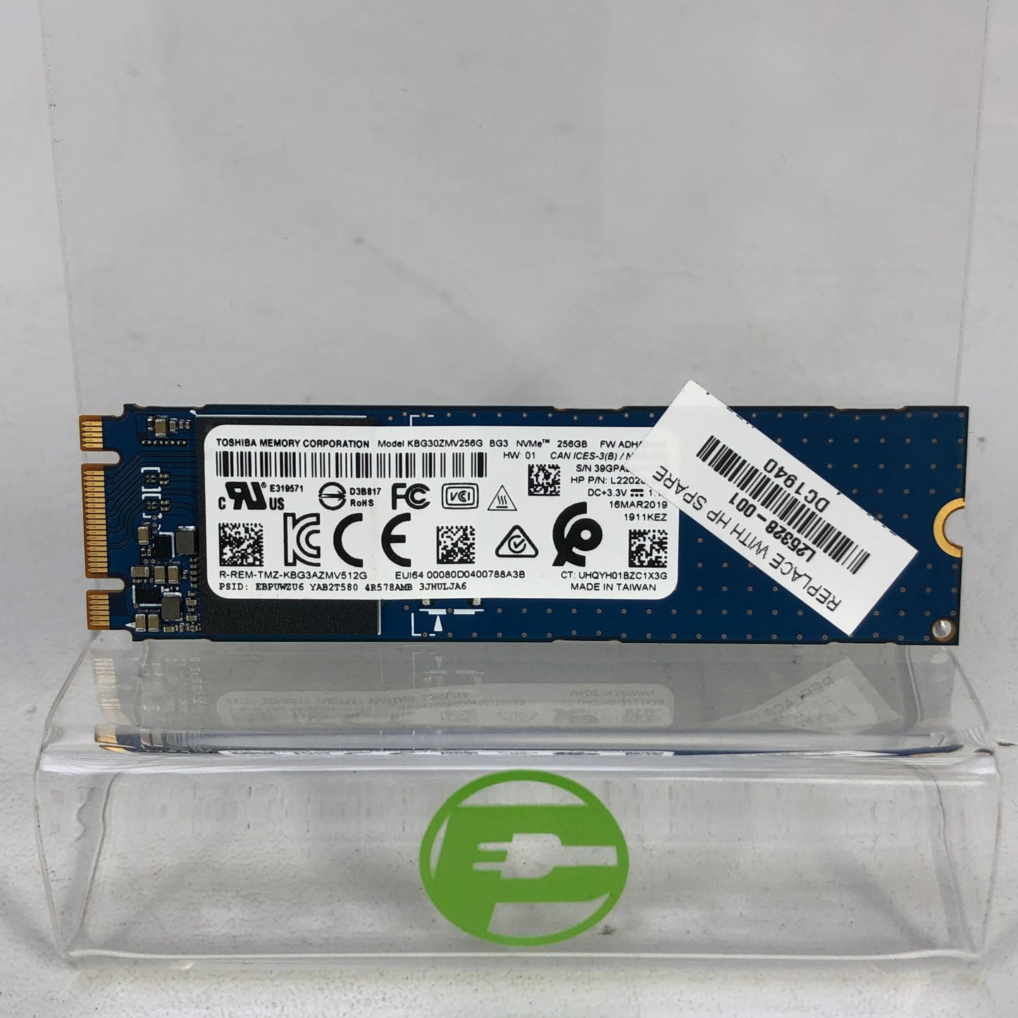 Toshiba M.2 2280  KBG30ZMV256G 256GB PCIe Gen 3 NVMe SSD L22028-002