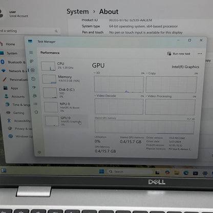 Dell Latitude 5550 15.6" Ultra 5 135U 1.6GHz 32GB RAM 512GB SSD