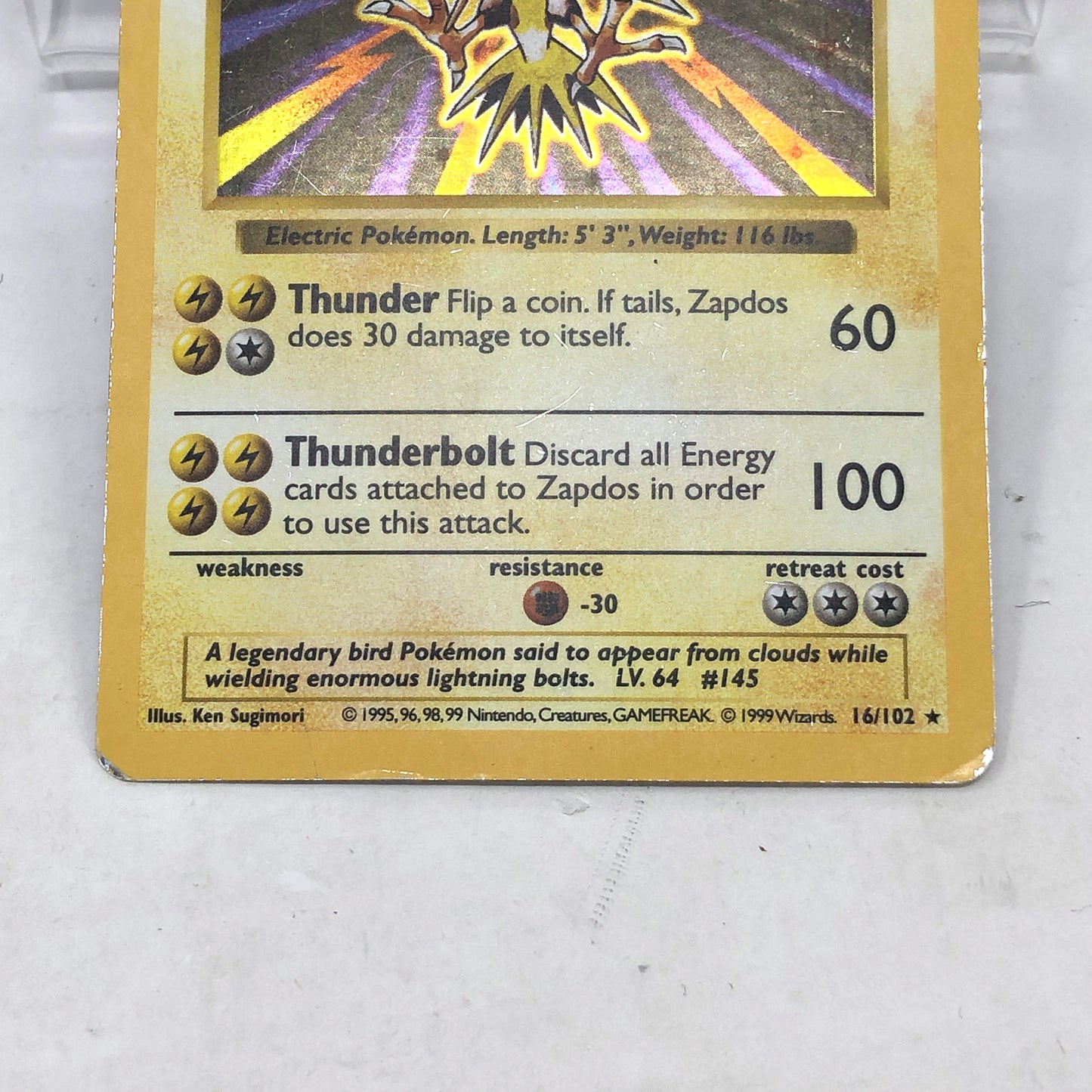 Pokémon TCG Base Set Zapdos 16 English