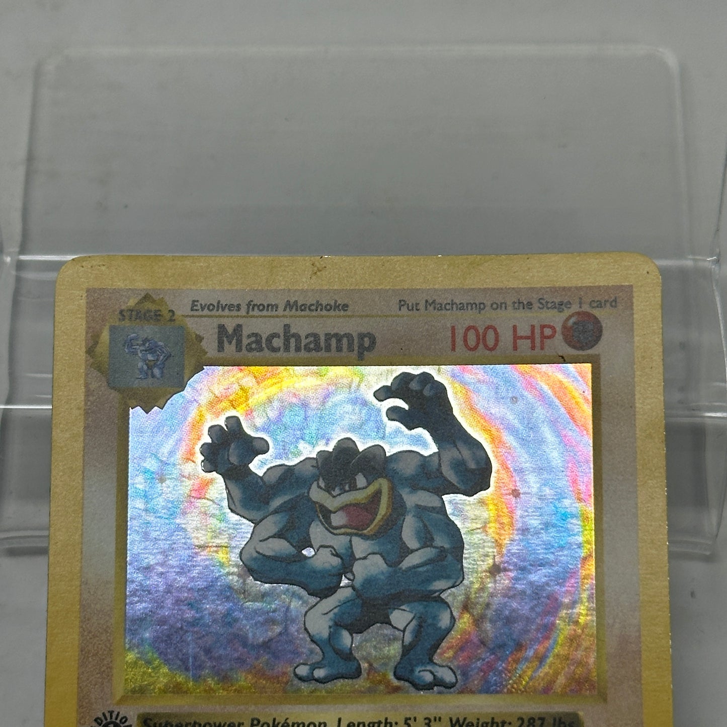 Pokémon TCG Base Set Machamp (1st Edition) (Shadowless) 8/102 Holo English