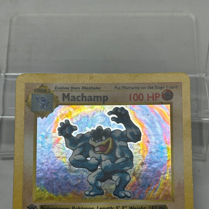 Pokémon TCG Base Set Machamp (1st Edition) (Shadowless) 8/102 Holo English