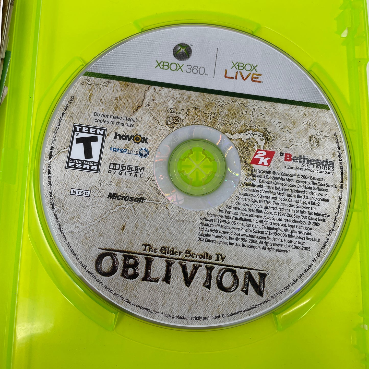 Elder Scrolls IV Oblivion (Microsoft Xbox 360, 2006)